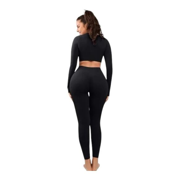 Cosmolle AirWear Long Sleeve & High-Waist Legging Set Black Size XXL NWT - Picture 4 of 13